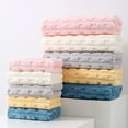 thumbnail image 4 of Nvzi 6 toallas de mano para baño, multiusos, para uso en el baño, fitness, vellón coral. Maneja diversas situaciones sin esfuerzo. 13,78 x 29,53 pulgadas (azul), 4 of 5