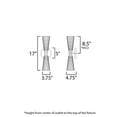 thumbnail image 4 of 24822SWBKNAB Maxim Lighting Krevat - 2 Light Wall Sconce-17 Inches Tall and 5 Inches Wide, 4 of 5