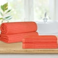 thumbnail image 2 of Superior Ribbed Cotton 4-Piece Coral Bath Sheet/ Towel Set, 2 of 7
