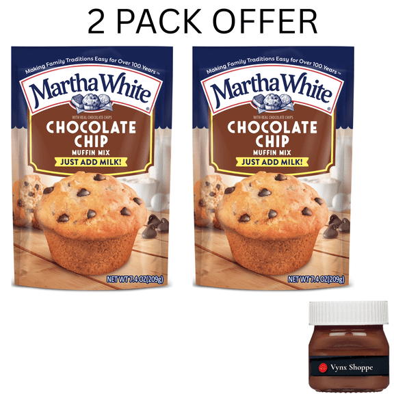 Martha White Chocolate Chip Muffin Mix, 7.4 oz Bag