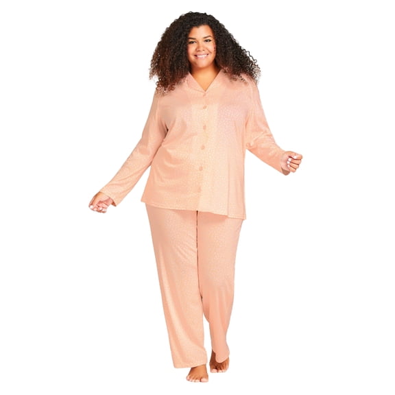 Avenue Women's Plus Size Button Through Sleep Top