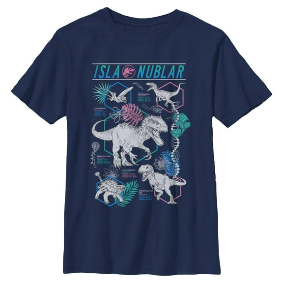 Boys Jurassic World Isla Nublar Blueprints T Shirt