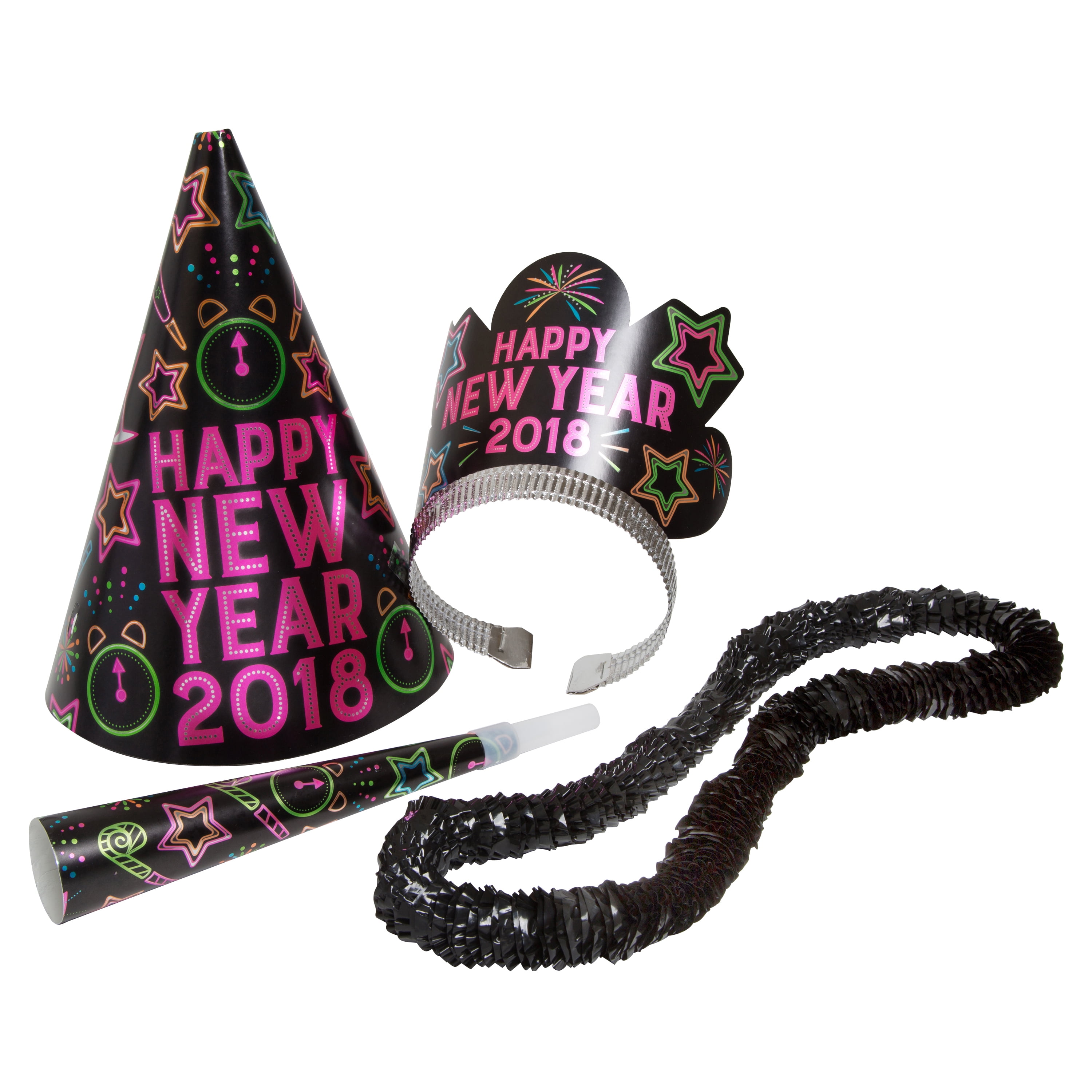 Neon New Years Eve Party Kit for 10
