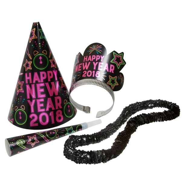 Neon New Years Eve Party Kit for 10