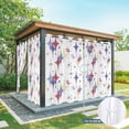 thumbnail image 6 of Outdoor Curtains for Patio Waterproof, Red Purple Diamond Outdoor Privacy Panels Grommet, Modern Geometric Middle Century Retro Blackout Outside Curtains for Porch/Cabana 54"x84", 2 Panels, 6 of 8