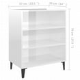 thumbnail image 4 of vidaXL Sideboard High Gloss White 57x35x70 cm Engineered Wood, 4 of 4