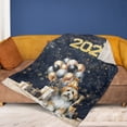 thumbnail image 4 of Happy New Year Havanese Welcome 2025 Balloon Firework Party Cozy Fleece Blanket Havanese Dog Lover Gifts Idea Warm Soft Throw Blanket - 01014, 4 of 5
