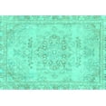 thumbnail image 1 of Ahgly Company Indoor Rectangle Abstract Turquoise Blue Modern Area Rugs, 4' x 6', 1 of 4