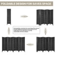 thumbnail image 6 of Ecomex 8 Panels Louver-Design Wood Room Divider Folding Screen (Black), 6 of 6