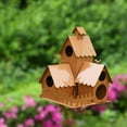 thumbnail image 5 of Zmeidao Metal Bird House with Poles - Outdoor Metal Bird House Stake Bird House, DIY Detachable Parts Stand for Patio Backyard Garden Outside Decoration for Birdhouse Lovers, 5 of 6