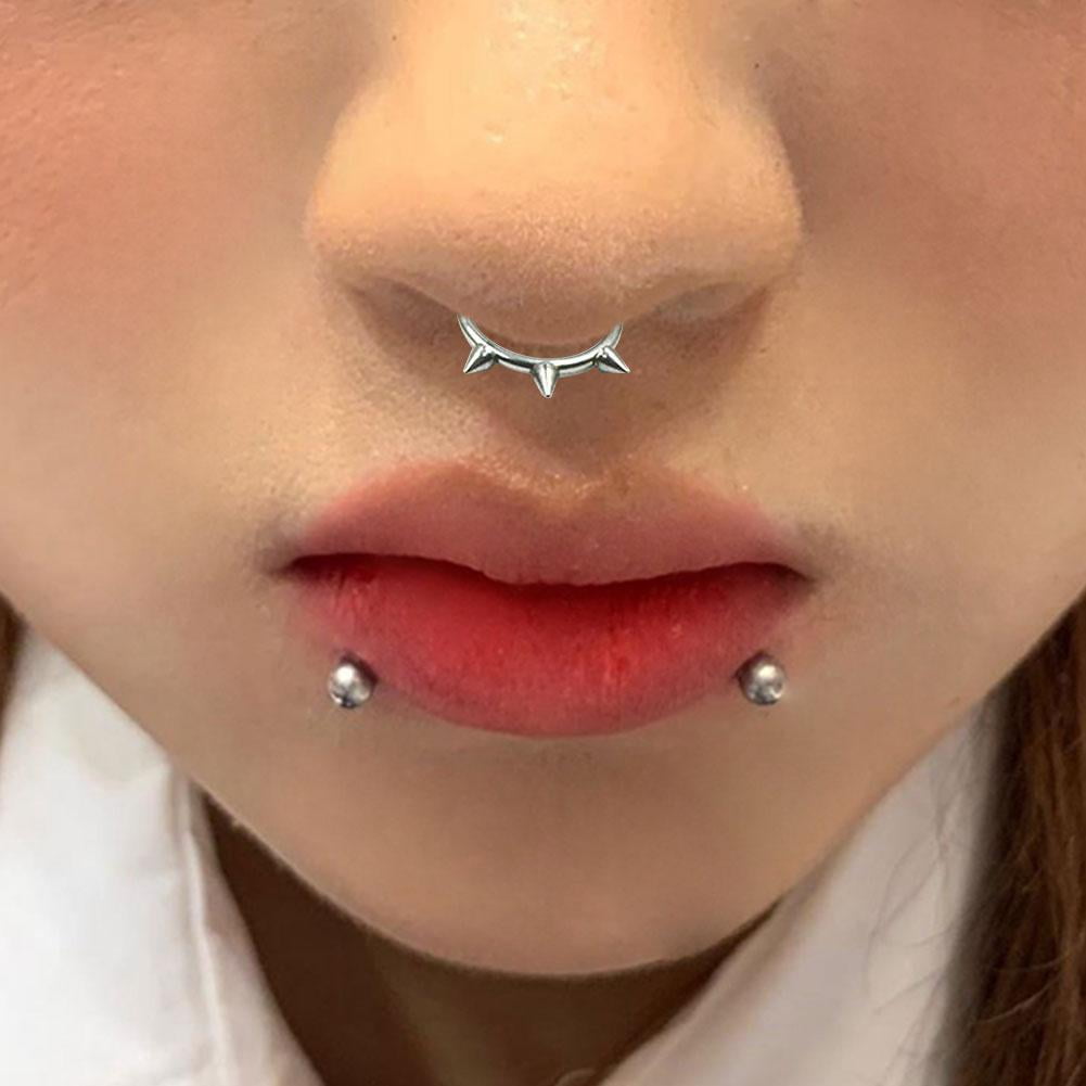Amazon.com: Lucky angel J Shape Nose Pin Crystal Nostril