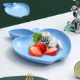 thumbnail image 4 of FeiFu Compartment Serving Set,Dishware with Dipping Bowls for Dumplings, Sushi, Tapas Parties, Plastic Serving Platter Set Dumpling Plate with Dipping Saucer Blue, 4 of 5