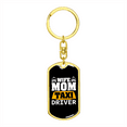 thumbnail image 4 of To My Wife  Wife Mom Taxi Driver Stainless Steel or 18k Gold Premium Swivel Dog Tag Keychain, 4 of 16