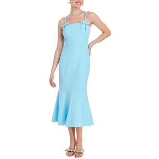 kate spade grand flora poplin midi dress NWT Kate Spade New York BLUE Women's Grand Flora Poplin Midi Dress, US 0