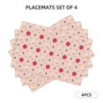 thumbnail image 5 of Rocae Strawberry Printed Heat Resistant Place Mats,Classic Hemstitch Cloth Fabric Placemats Imitation Linen Place Mat Table Mats 18x12 inch, 5 of 5