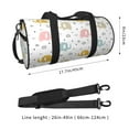 thumbnail image 4 of Haiem Little Elephant Pattern Gym Bag for Women Men, Waterproof Travel Duffel Bags, Personal Item Travel Bag Weekender Bag with Shoes Compartment & Wet Pocket, 4 of 8