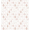 thumbnail image 3 of Ambesonne Pastel Duvet Cover Sets, Soft Hatches and Leaves Art, 2-King, Blush Rust and White, 3 of 7