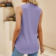 thumbnail image 2 of QENGING Summer Tops for Women 2023 Solid Color Hole V-neck Slim Vest Female Tee, 2 of 5