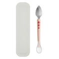 thumbnail image 1 of Hearth & Gear Double Head Silicone Food Spoon With Storage Soft Feeding And Training Utensil Fruit Puree Scraper Lightweight And Portable Design For Easy Grip And Self Feeding Chargers Bulk Hard Place, 1 of 4