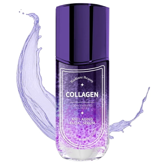 Radiant Beauty Collagen Anti-Aging Facial Serum - Deeply Moisturizing & Smoothing, Diminishes Dark Spots & Wrinkles - Dermatologist Tested, Korean Skin Care - 50mL / 1.69 fl.oz