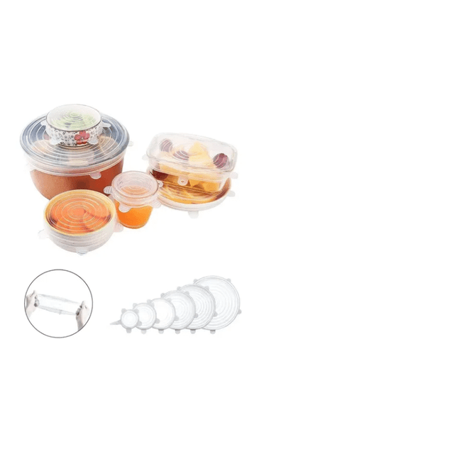 Set de 6 tapas elasticas silicona Malubero Malu319