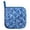 Blue, variant on Quilted Terry Cloth Pot Holder & Heat-Resistant Placemat, 7" Square Insulated Kitchen Mat, Non- Hot Pad for Cooking, Baking & Dining-Grey