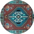 thumbnail image 1 of Ahgly Company Indoor Round Persian Light Blue Traditional Area Rugs, 3' Round, 1 of 4