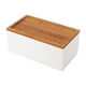 thumbnail image 3 of Caja organizadora de maquillaje, versátil, resistente, portátil, para escritorio, almacenamiento de cosméticos Cubierta cóncava blanca, 3 of 9