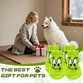 thumbnail image 4 of TELOLY 4Pcs Dog Socks,Eye Pattern Dog Socks to Prevent Licking Paws,Slip Resistance Paw Socks,Green, 4 of 7