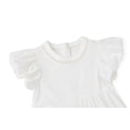 thumbnail image 3 of NIPAXO Girls Dress Puff Sleeve Floral Print Tiered Ruffle Hem Cotton Blend Summer Casual Dress for Girls with Lace Neckline White, 3 of 5