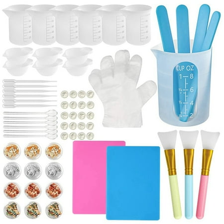

Silicone Resin Measuring Cups Tool Kit- with Measure Cups Resin Mat