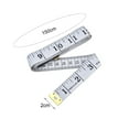 thumbnail image 6 of QDXFX 3Pcs 1.5M/60-inch Double-sided Tape Measure Mini Soft Measuring Tape Portable Tailor Sewing Cloth Weight Loss Body Measuring Tape Flexible Ruler Tape,White, 6 of 8