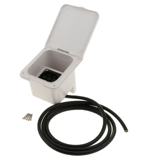 Motorhome RV 7Pin Plug Charging Outlet Socket w/ Waterproof