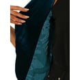thumbnail image 5 of INSPIRE CHIC Valentine's Day Velvet Jackets for Women's 3/4 Sleeve Open Front Velvet Cardigan L Peacock Blue, 5 of 6