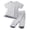 Grey, variant on REDARER Toddler Baby Summer Cool Short Sleeve & High-Waist Shorts 2PC Breathable Pajama Set,12-18 Months