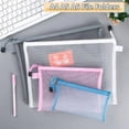 thumbnail image 2 of A4 A5 A6 Transparent File Folders Nylon Mesh Zipper Bag Pencil Case Document Organizer Test Stationery Storage Bag Office SupplyRussian Federation He Qiyong unisex, 2 of 2