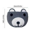 thumbnail image 3 of Woven Rope Storage Basket for Nursery and Shower Gifts with Bear Ears Handles, 3 of 6