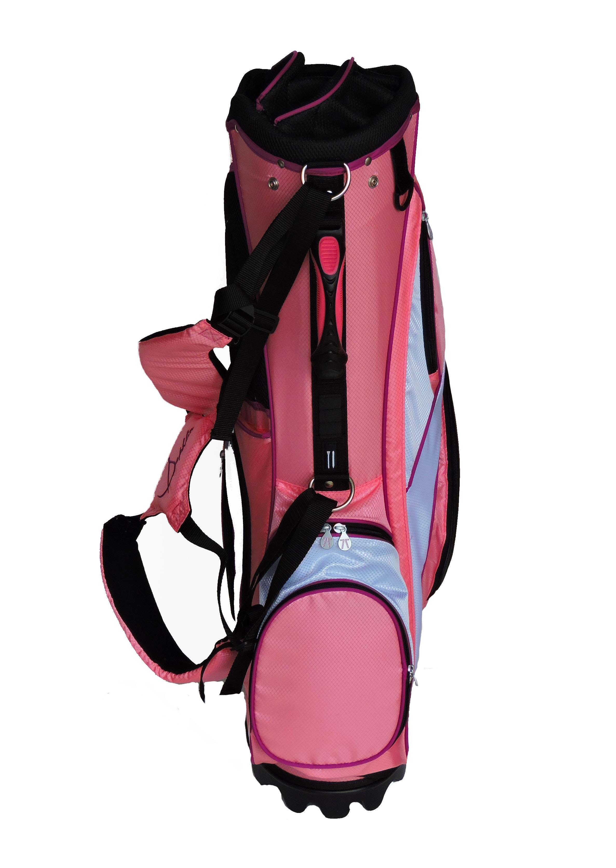 Sephlin - Sephlin Women Ultra Lite Pink Golf Bag 34" Stand Tall (Salmon Pink White Purple)