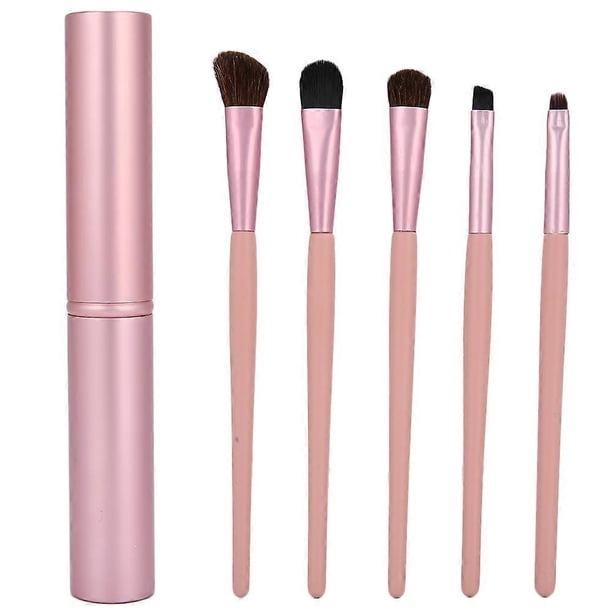5pcs Professional Eye Shadow Brush Portable Eyebrow Blusher Cosmetic Brush Makeup Tool Set