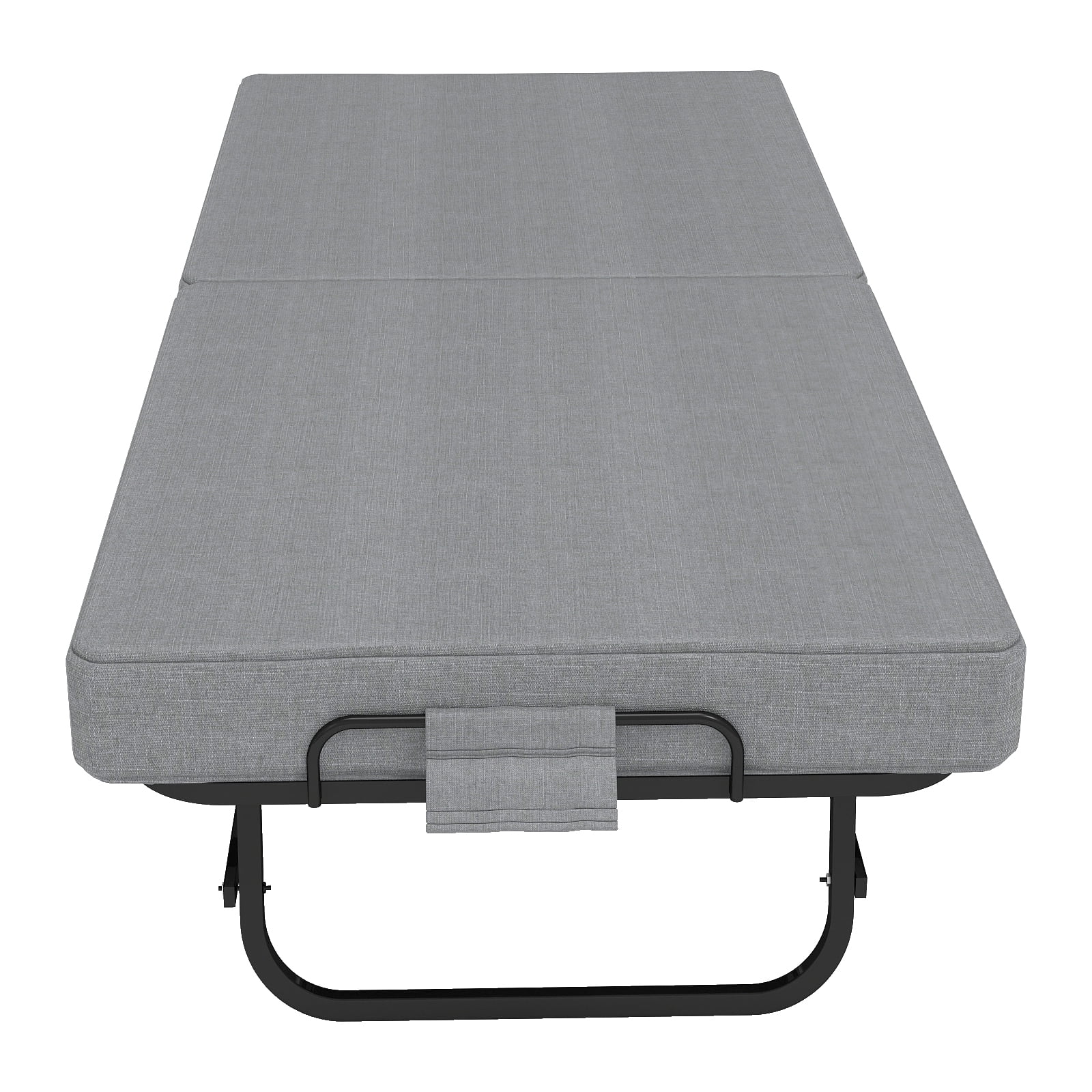 Mintazer 75"X31" Foldable Folding Guest Bed with 3" Memory Foam Mattress, Heavy-Duty Metal Frame Portable Cot with Lockable Wheels for Guests Office Camping