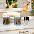thumbnail image 4 of Yayeee 2 Pack Qtip Holder Bathroom Cotton Swab Canister with Lid Clear Dispenser Set, Art Goldfish, 4 of 6