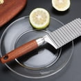 thumbnail image 6 of NANDIYNZHI Stainless Steel Potato Cutter 9.7x2 Inch Brown Handle Durable for Kitchen, Wave Slicer, Crinkle Cut Tool, Vegetable Chipper, Homemade Fry Maker, French Fry Blade, 6 of 6