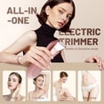 thumbnail image 3 of Bikini Trimmer for Women, Electric Razors, Cordless Shaver with Ceramic Blade, IPX7 Waterproof Lady Facial Razor, Portable Rechargeable Body Pubic Hair Trimmer, Idea for Face, Underarm & Legs, 3 of 9