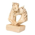 thumbnail image 2 of Figura de cabeza de caballo doble, adorno de escritorio, artesanía decorativa de resina nórdica, caballo Color de la madera, 2 of 9