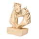 thumbnail image 2 of Figura de cabeza de caballo doble, adorno de escritorio, artesanía de resina, recuerdo de bendición único Color de la madera, 2 of 9