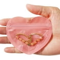 thumbnail image 3 of 100pcs Mini Bags for Small Business, 2x3 inch Heart-Shaped Jewelry Bags Clear Mylar Ziplock Baggies Cute Packaging Supplies for Earring Sample, 3 of 7
