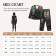 thumbnail image 4 of Fuzoiu Steampunk Mechanical Butterfly Print Women's Long-Sleeved Pajama,Lounge Button Down Nightwear,Womens Notch Collar Pajama Set-XX-Large, 4 of 7
