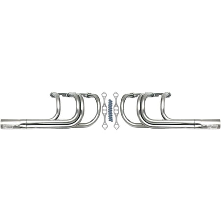 Southwest Speed Chrome-Plated Classic T-Bucket Headers For Small Block Chevy 262-400 Engines Street Rod Hot Rod Rat Rod Nostalgia Vintage Roadster