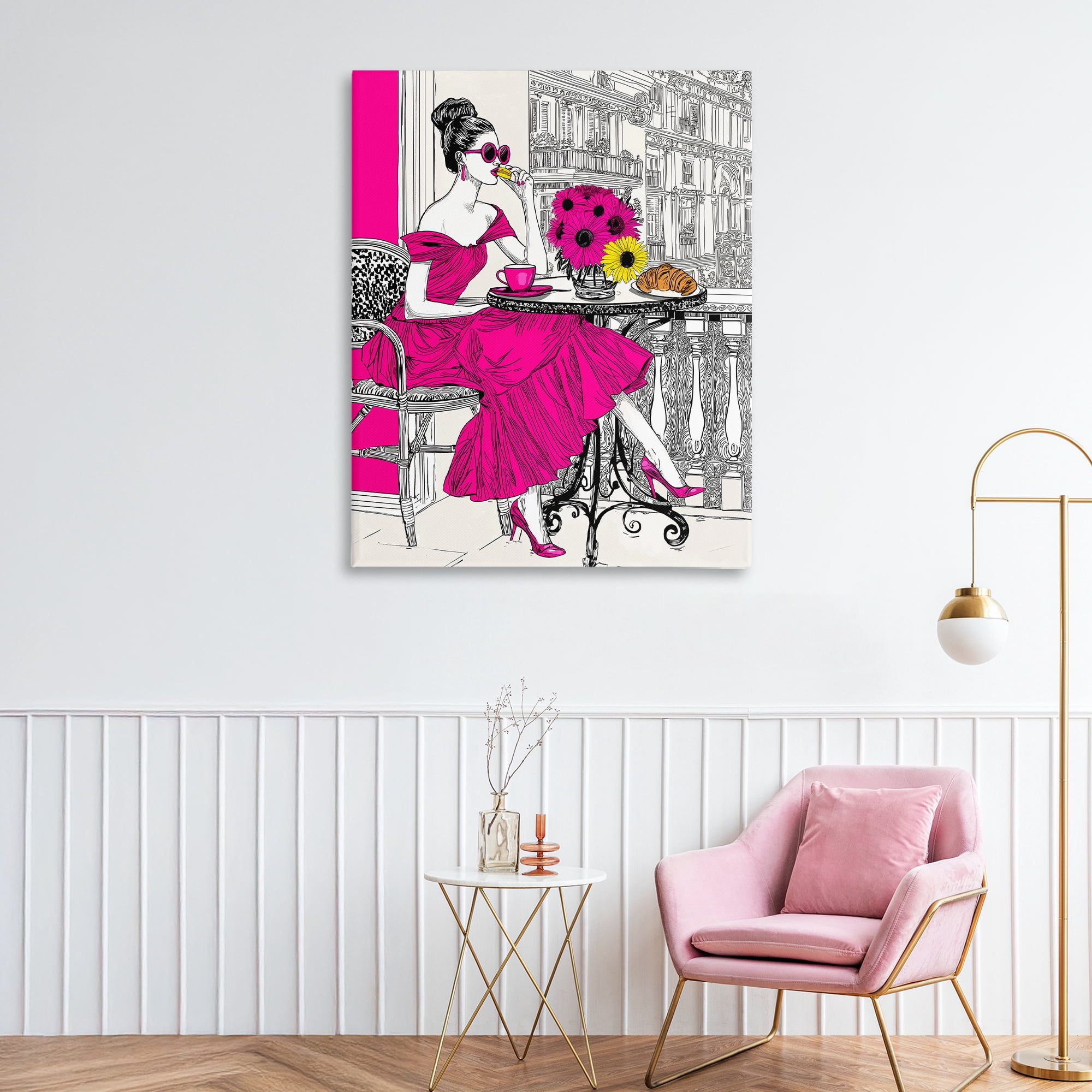 Stupell Industries Glamorous Brunch on Balcony Canvas Wall Art, design by Jess Stempel