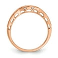 thumbnail image 2 of 14k Rose Gold Lab Grown Diamond Milgrain Edge Contour Wedding Band / Anniversary Ring 1/4 Ct., 2 of 7